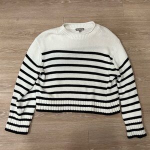 J. Crew Striped Rollneck Sweater - 100% Cotton